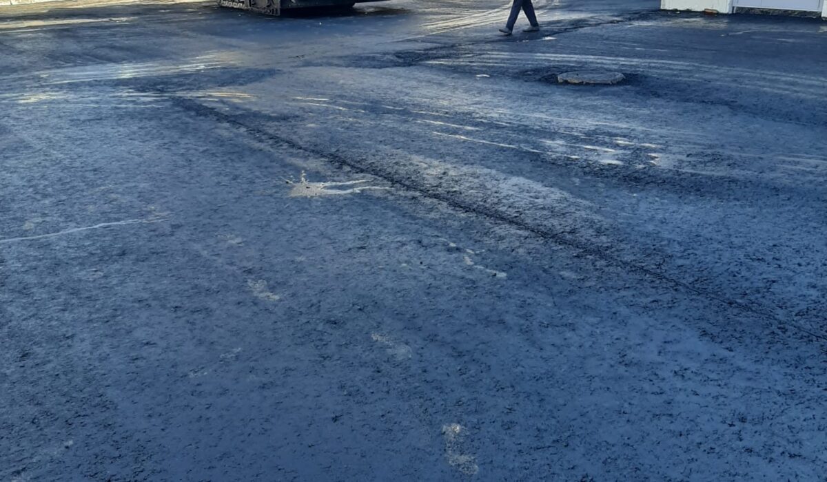 Укладка асфальта во дворе частного дома в Наро-Фоминском районе